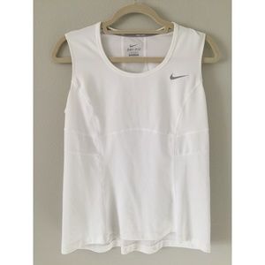 Nike Dri-Fit white sleeveless tank